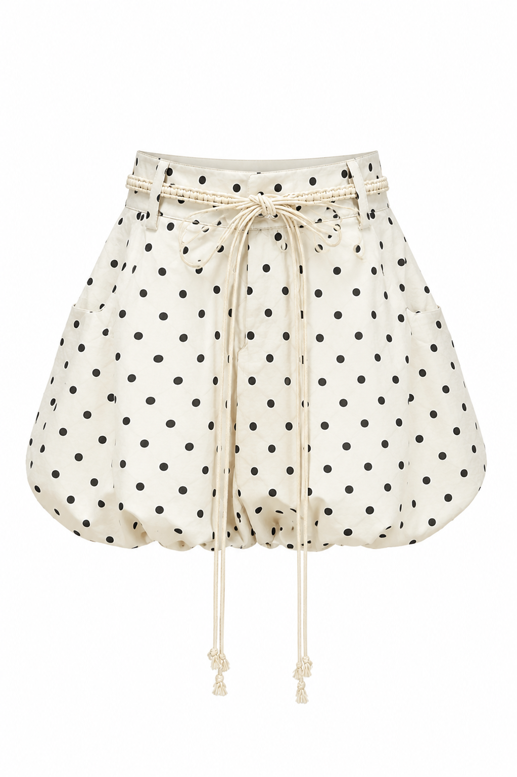 Ballon Skort Polka Dots Beige
