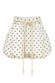 Ballon Skort Polka Dots Beige