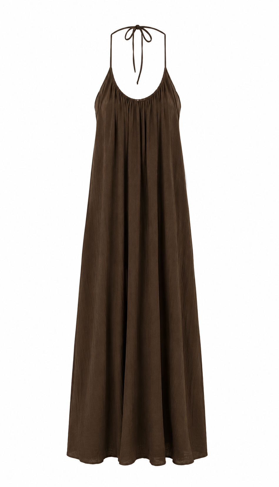 Maxi Jurk Flowy Bruin