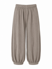 Pantalon Ballon Mousseline Taupe