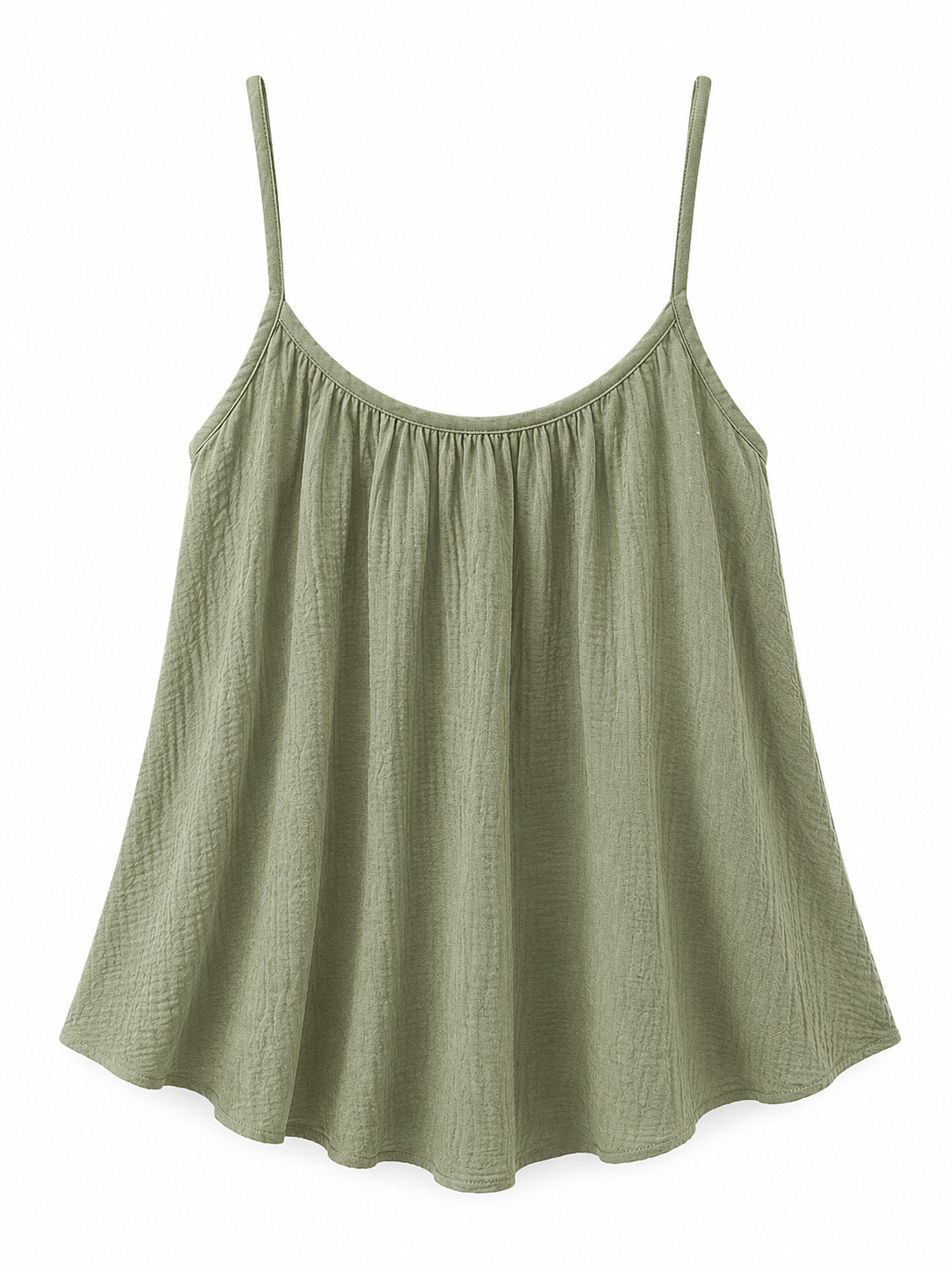 Top Mousseline Khaki