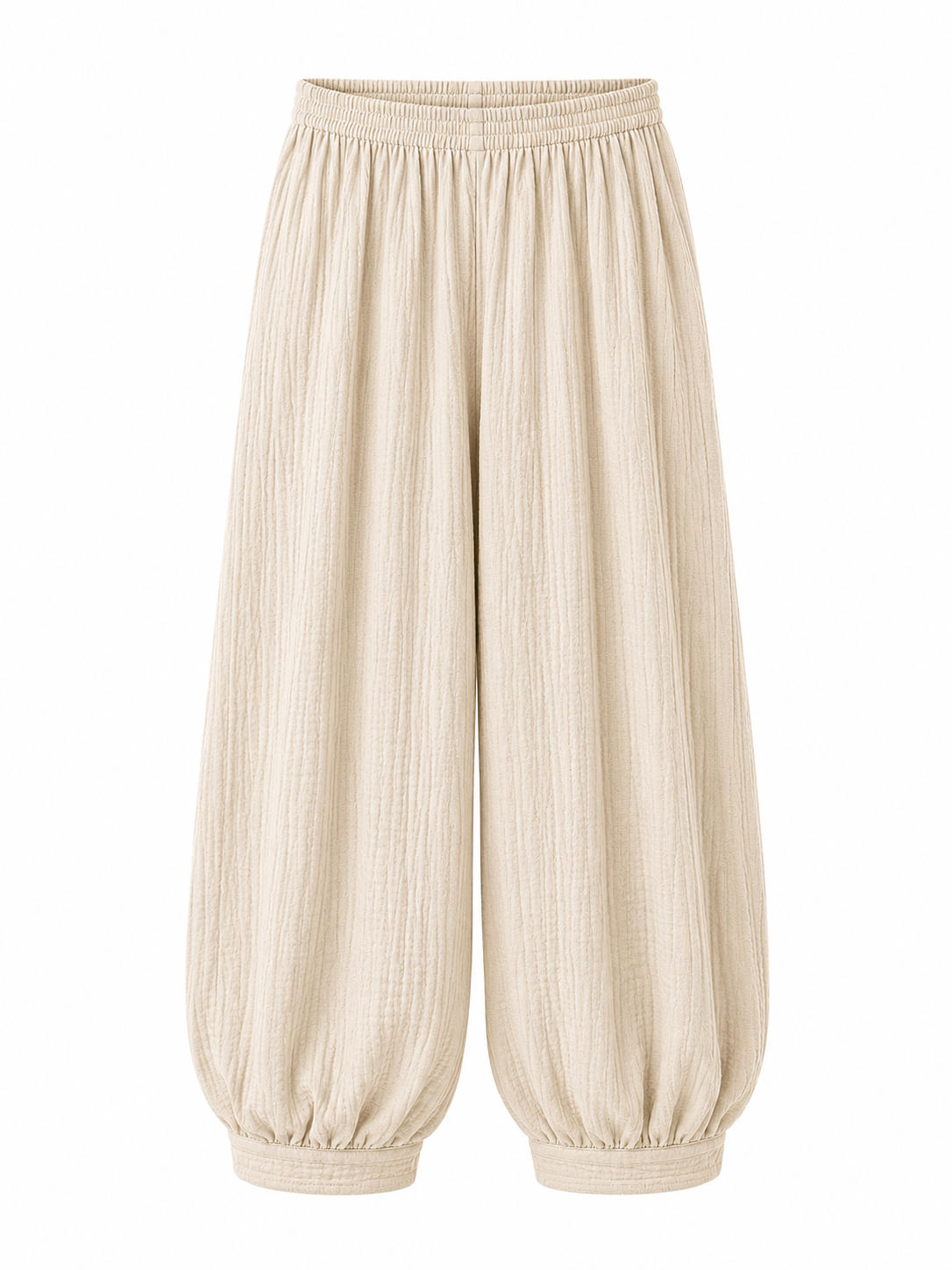 Pantalon Ballon Mousseline Beige