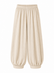 Pantalon Ballon Mousseline Beige