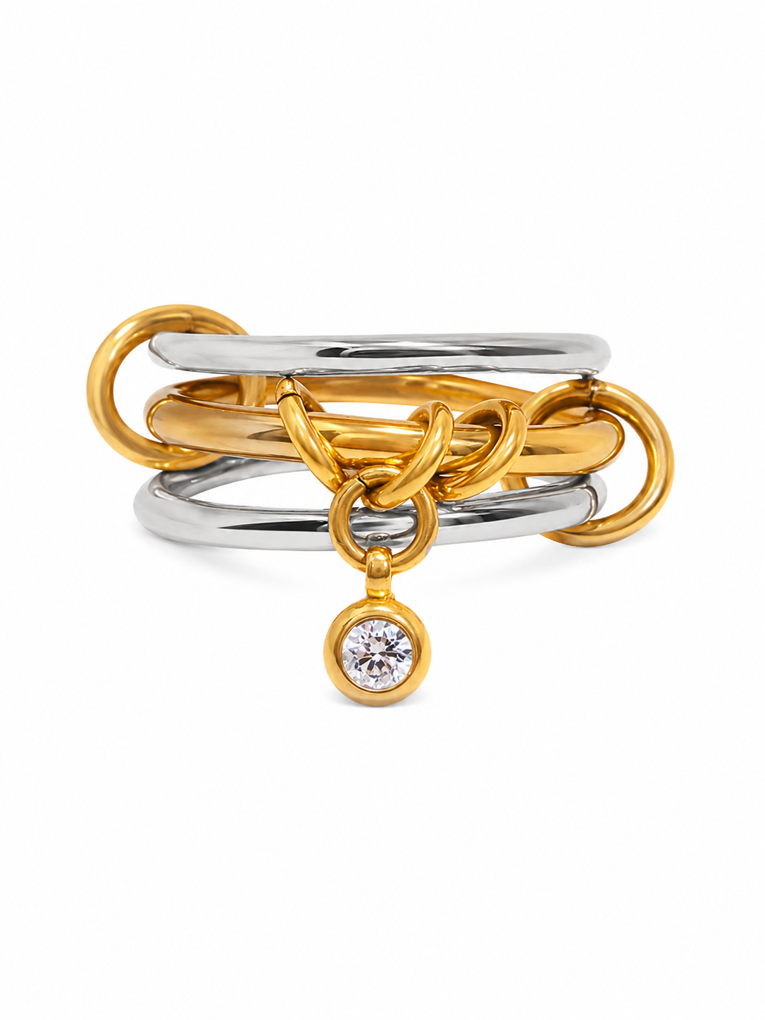 Ring Bandjes + Charm Zilver/Goud