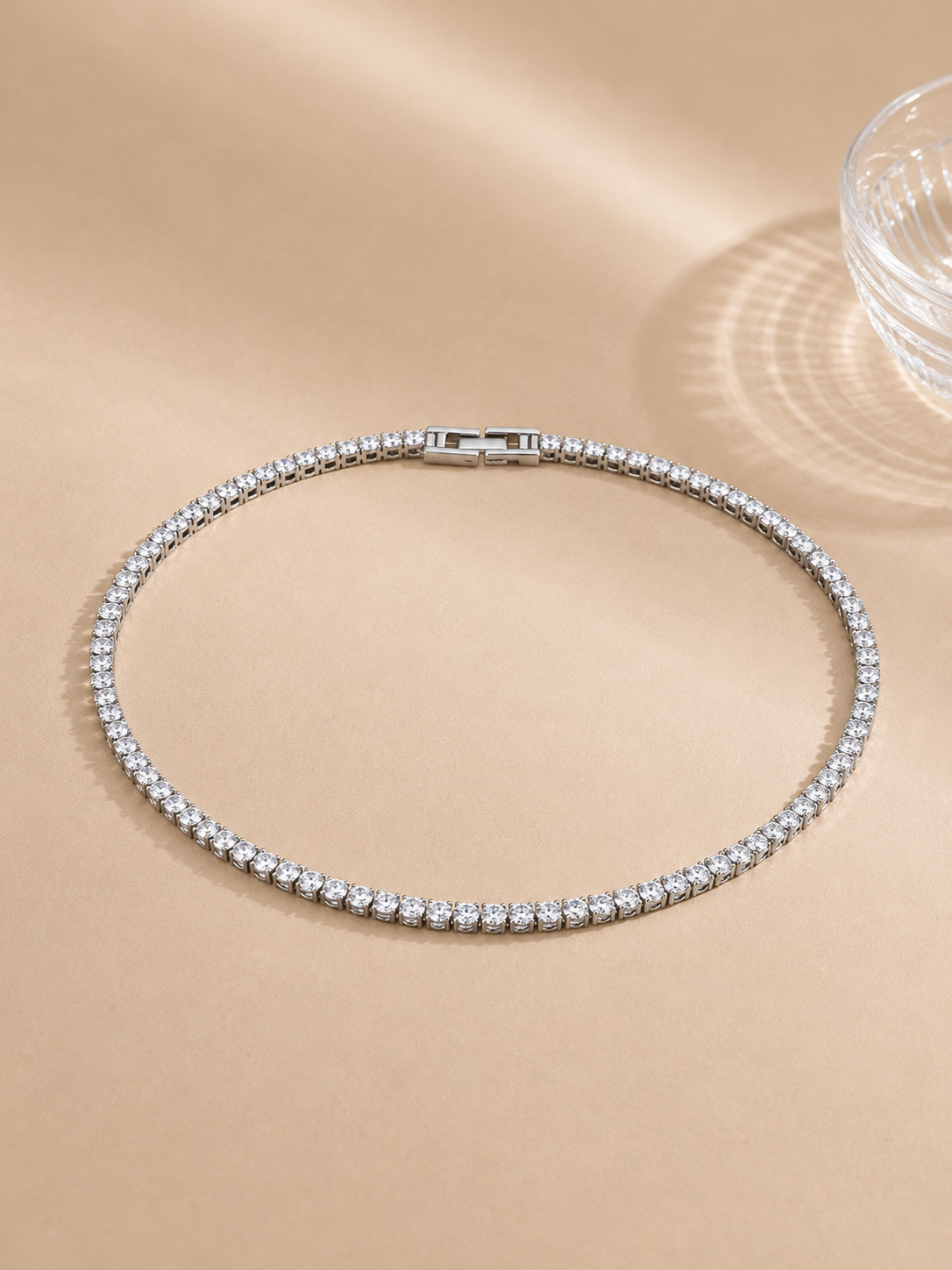 Tennis Ketting Zilver