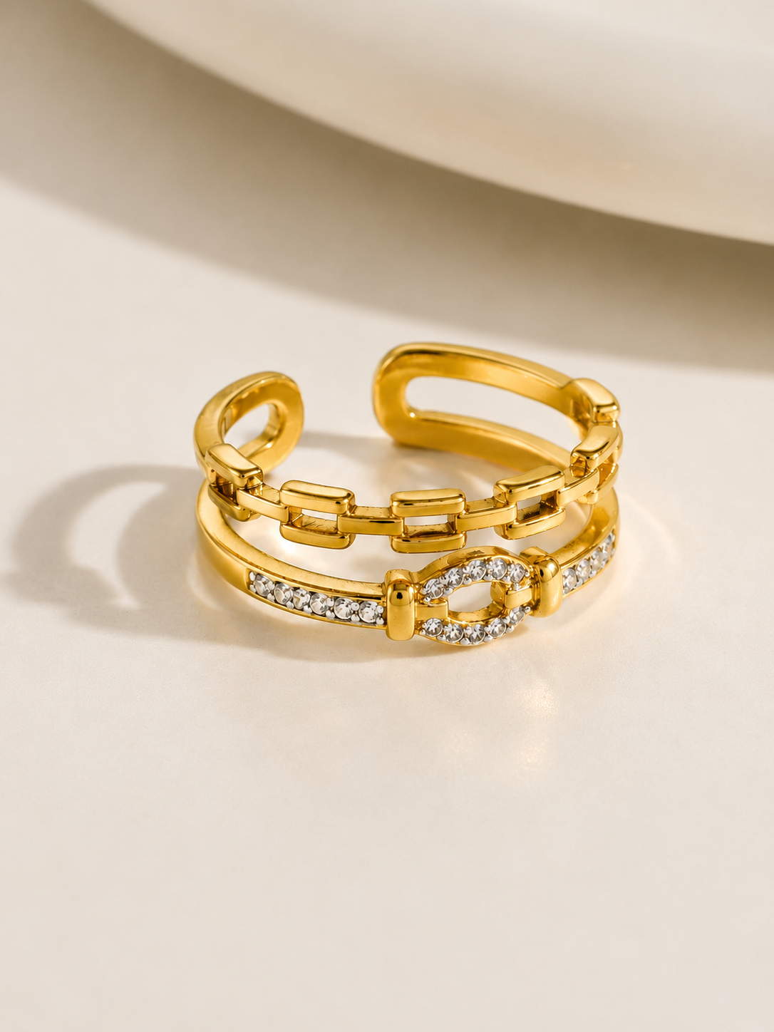 Ring Open Detail Goud