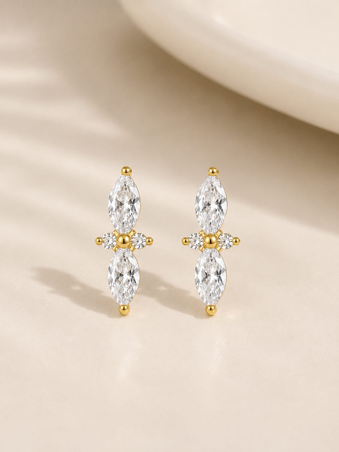 Oorbellen Studs Shimmer Goud