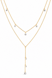 Ketting Crystal Drop Goud