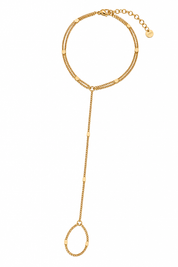 Hand Chain Dubbel Plain Goud