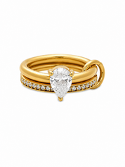 Ring Dubbele Drop Goud
