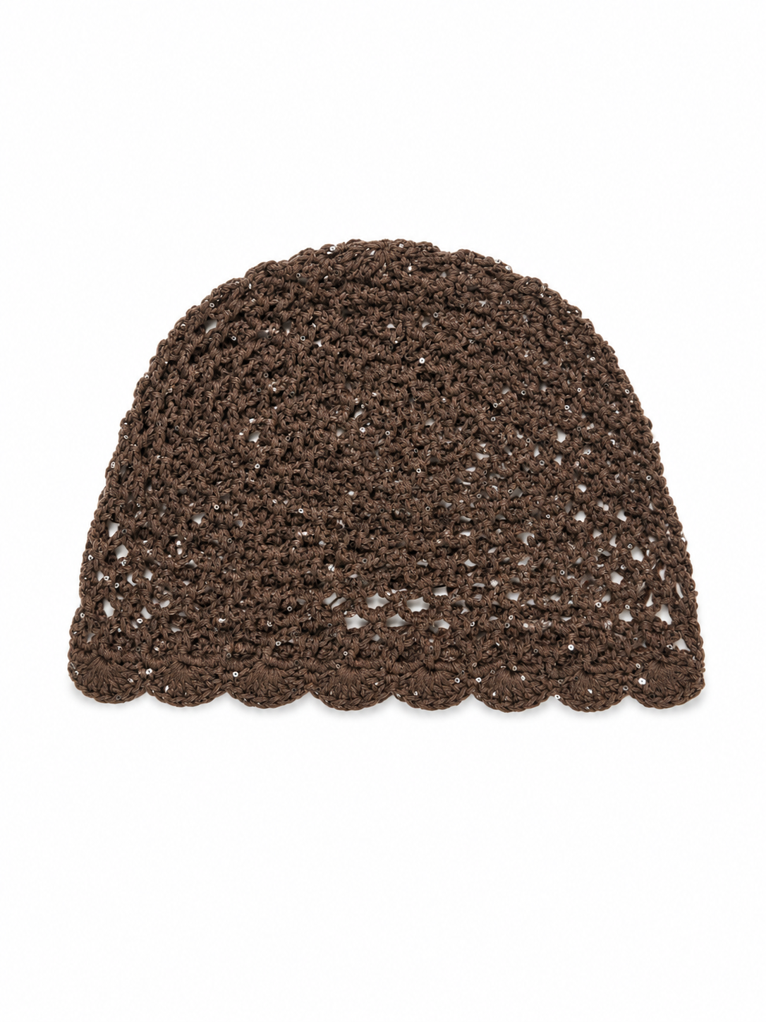 Crochet Muts Donker Bruin