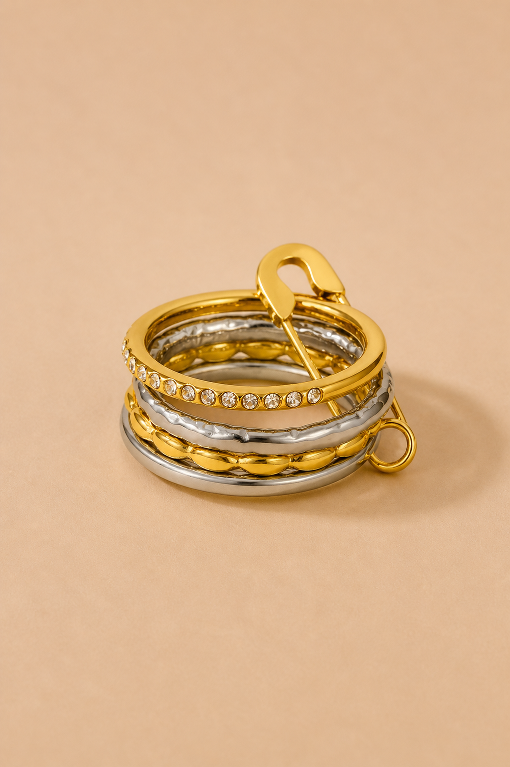 Ring Bandjes + Clip Zilver/Goud