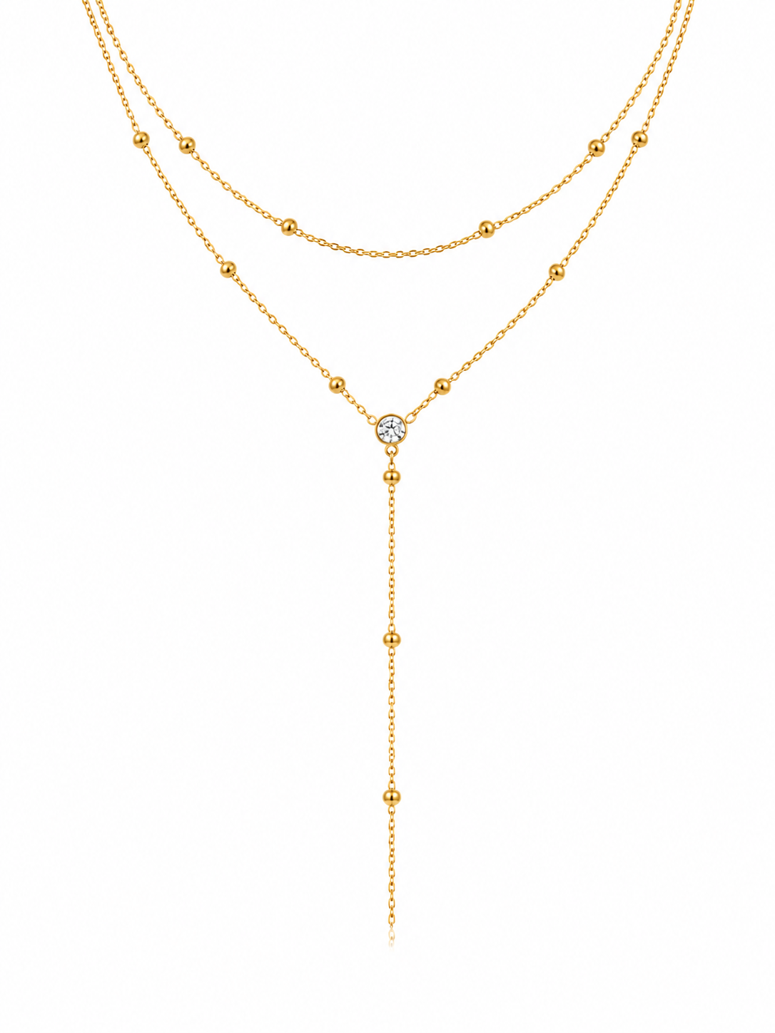 Ketting Layered Drop Goud
