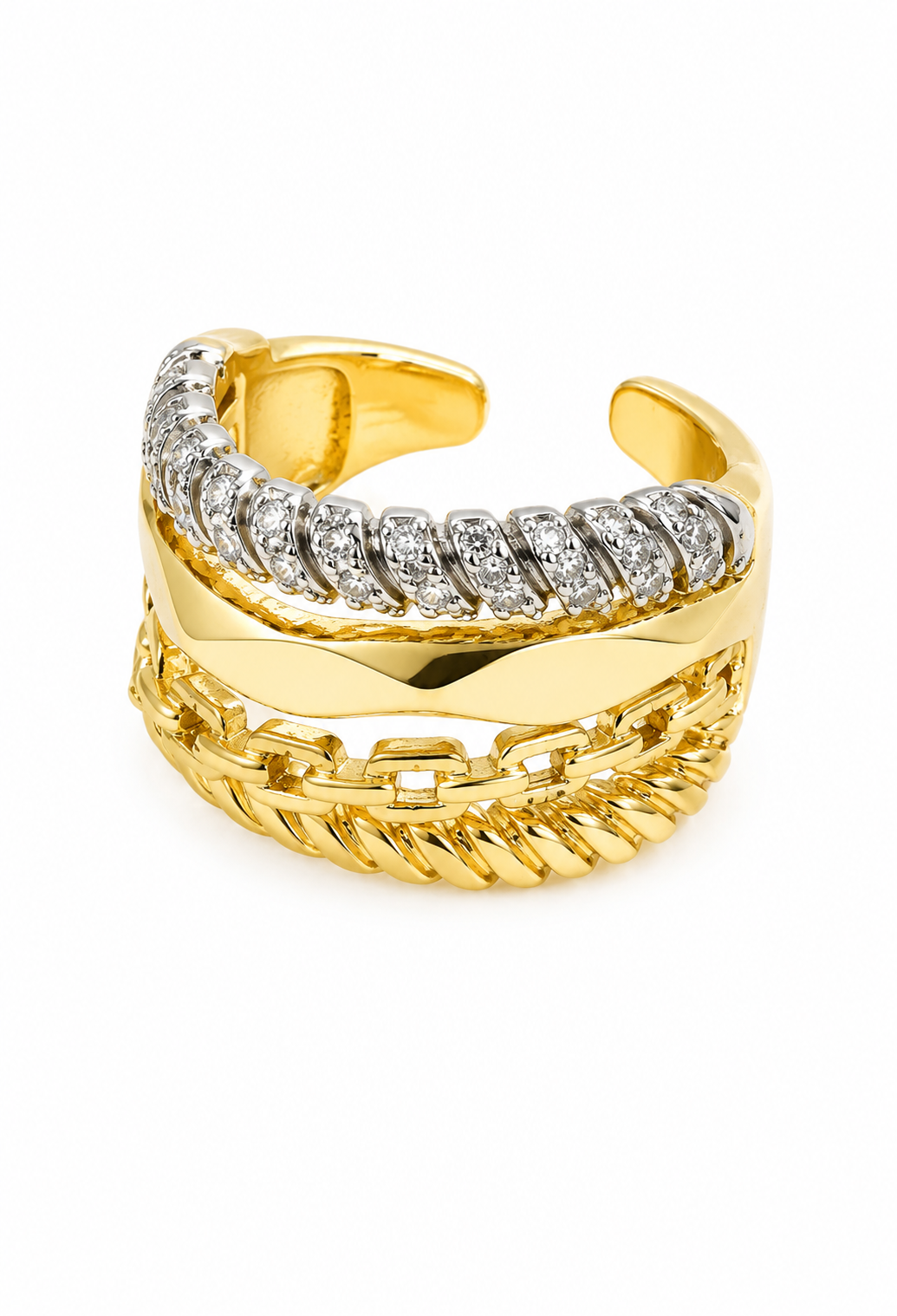 Ring Multi Chain Goud