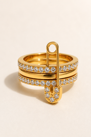 Ring Paperclip Goud