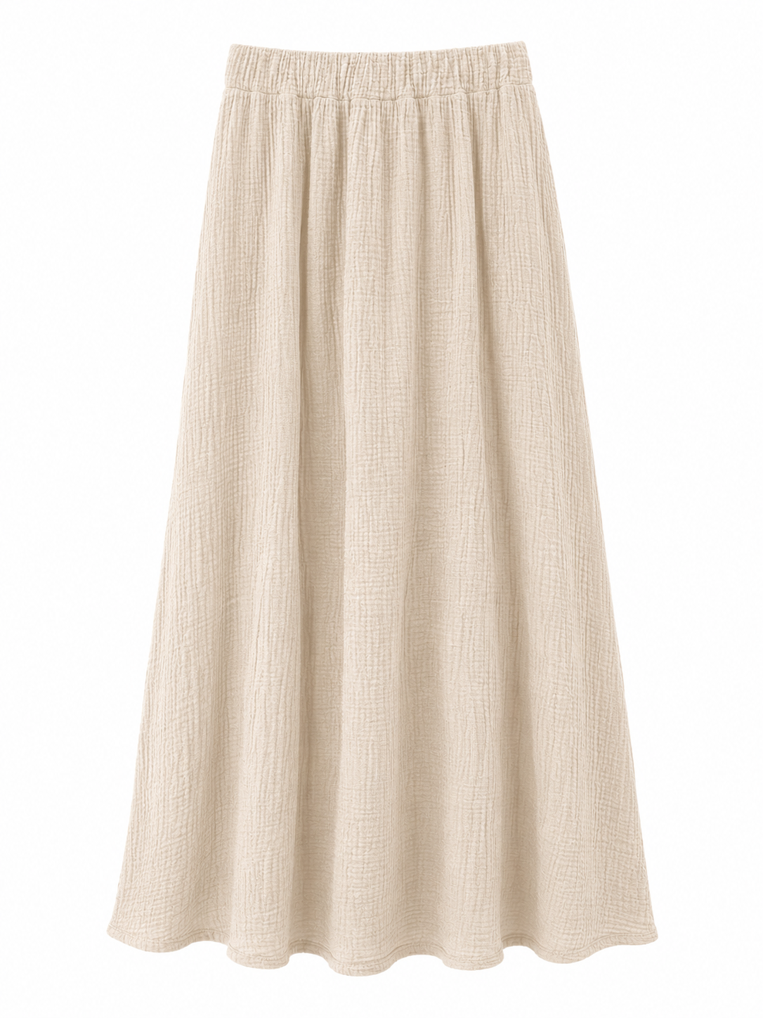 Maxi Rok Mousseline Taupe