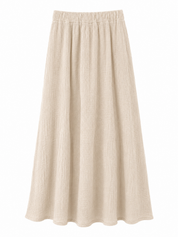 Maxi Rok Mousseline Taupe