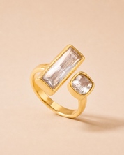 Ring Statement Rechthoek Goud