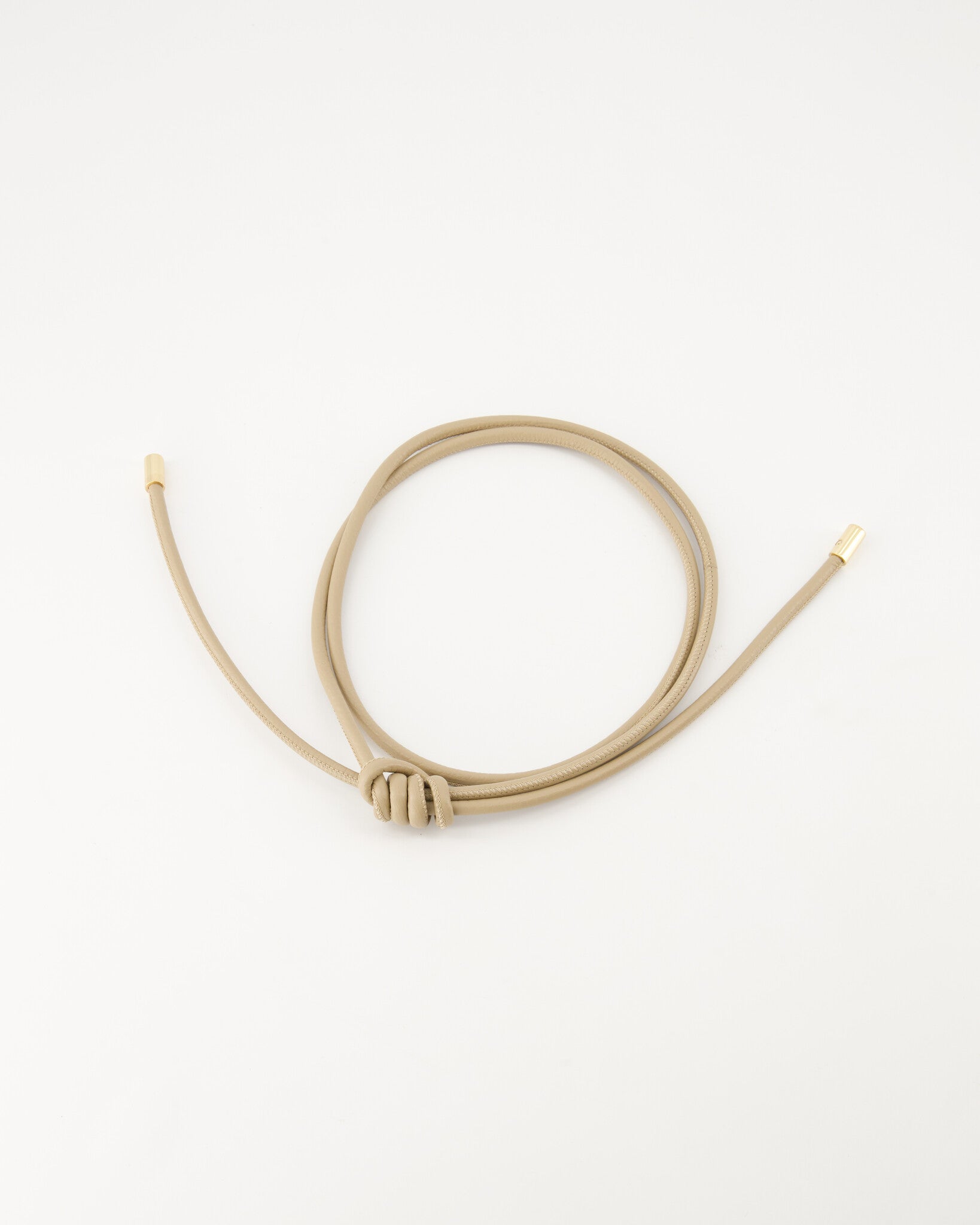 Leren Taille Riem Taupe