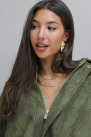 Drie laags hartjes ketting stainless steel waterproof ladylike