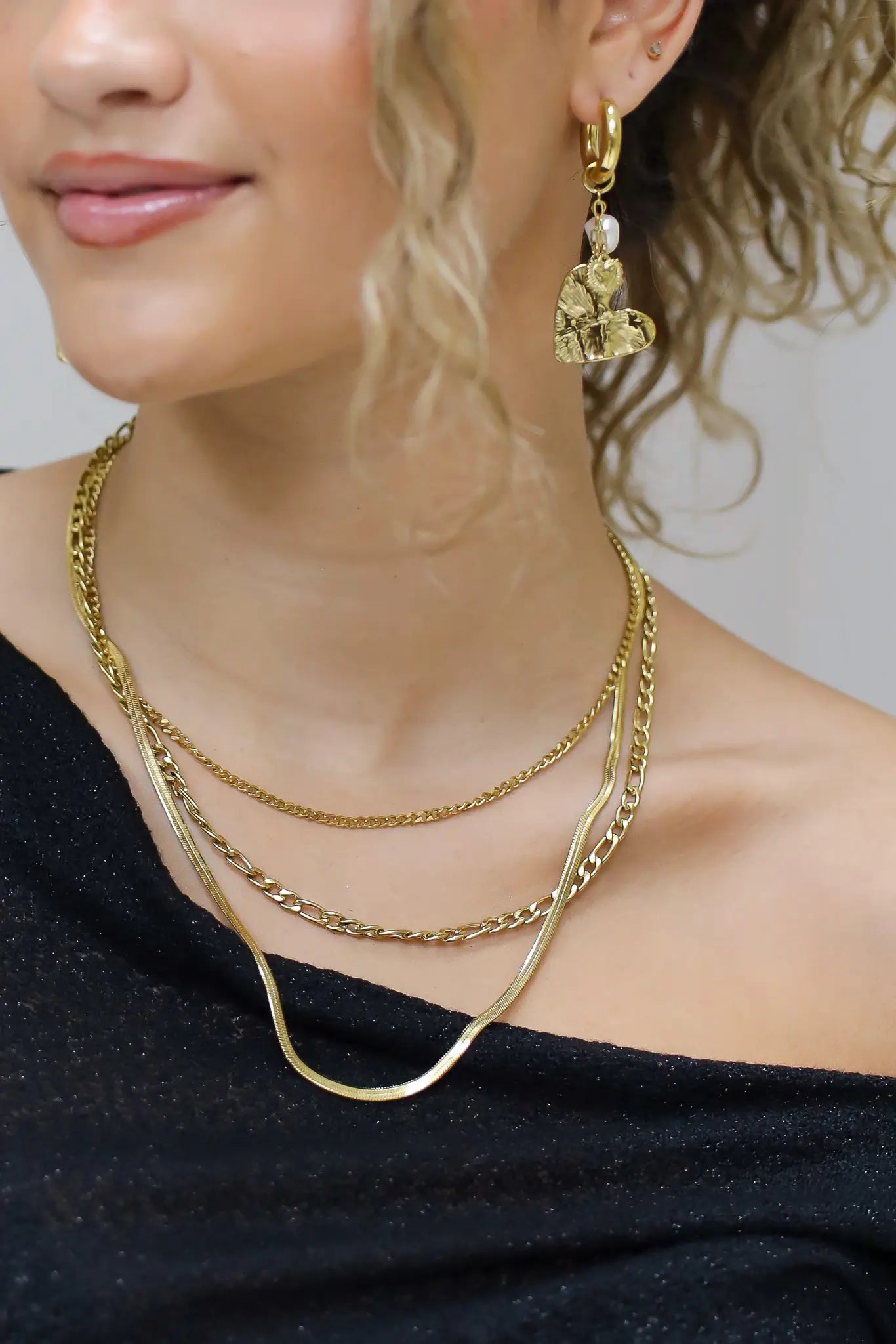 Drie laags schakel ketting  stainless steel waterproof Yehwang Ladylike Fashion