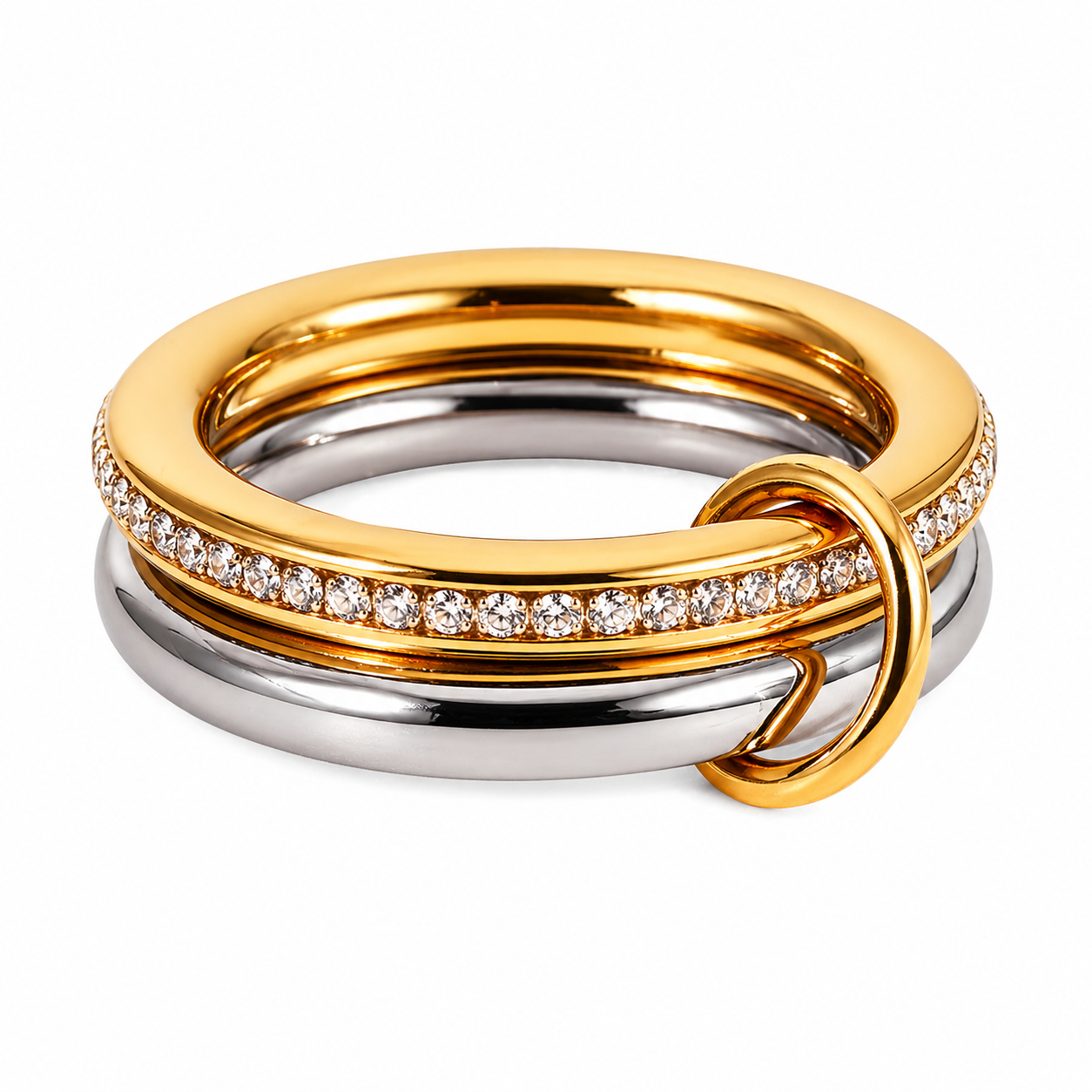 Ring 2 Bandjes Zilver/Goud