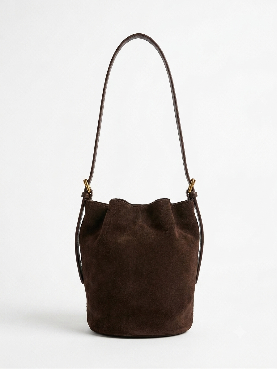 Tas Bucket Donker Bruin