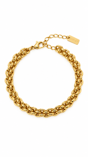 Armband Gevlochten Schakel Goud