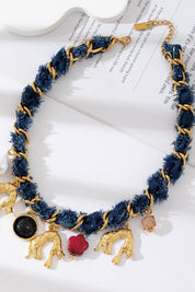Ketting Denim Koraal Blauw