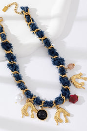Ketting Denim Koraal Blauw