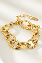 Ronde Schakel Armband Goud