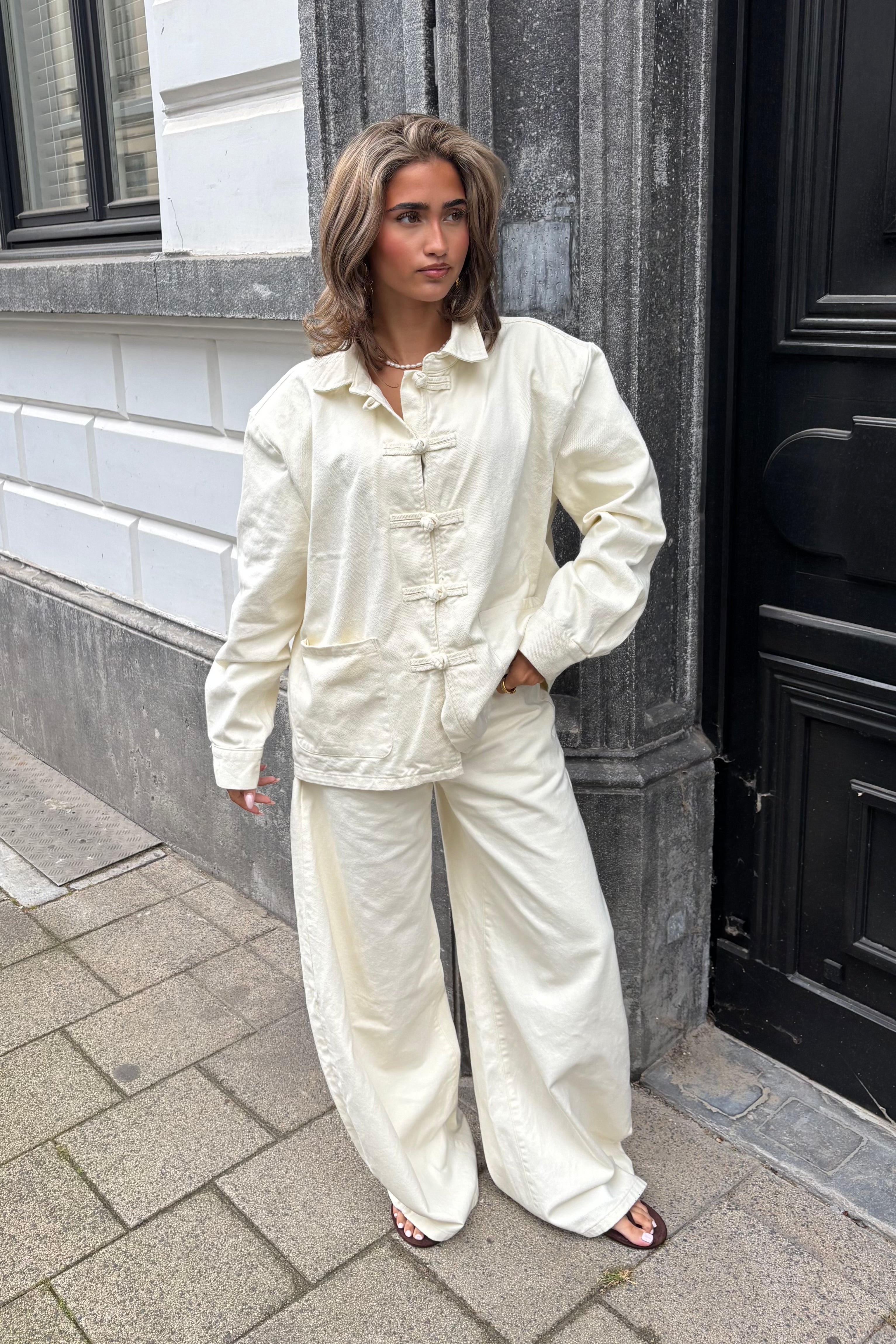 Jeans Extra Wide Fit Barrel Beige