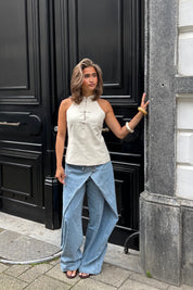 Wrap Jeans Blauw