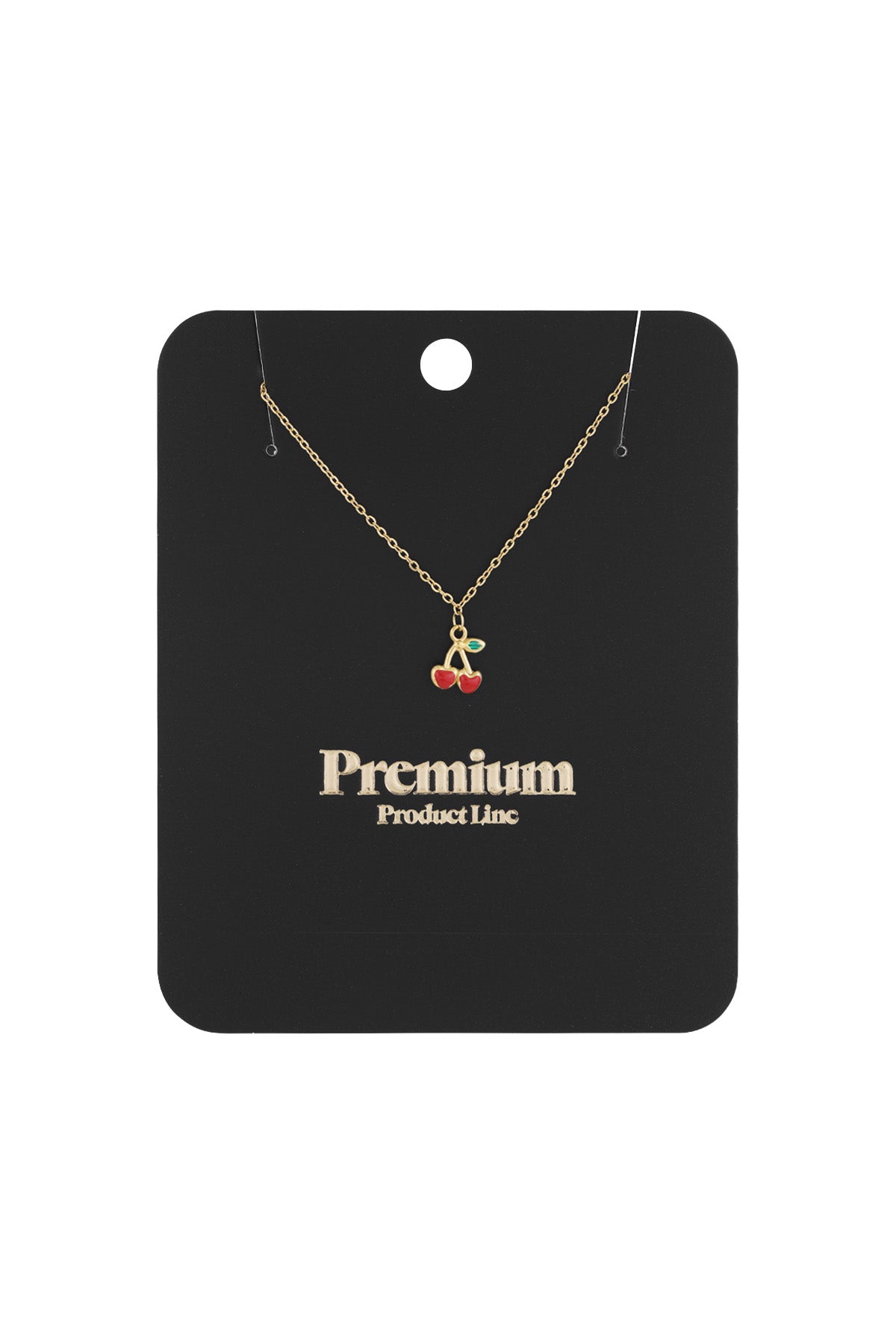 Ketting cherry love goud ketting kleine kers stainless steel waterproof Yehwang Ladylike Fashion