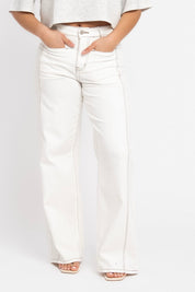 Jeans Wide Leg Stretch Wit 9207-7