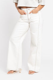 Jeans Wide Leg Stretch Wit 9207-7