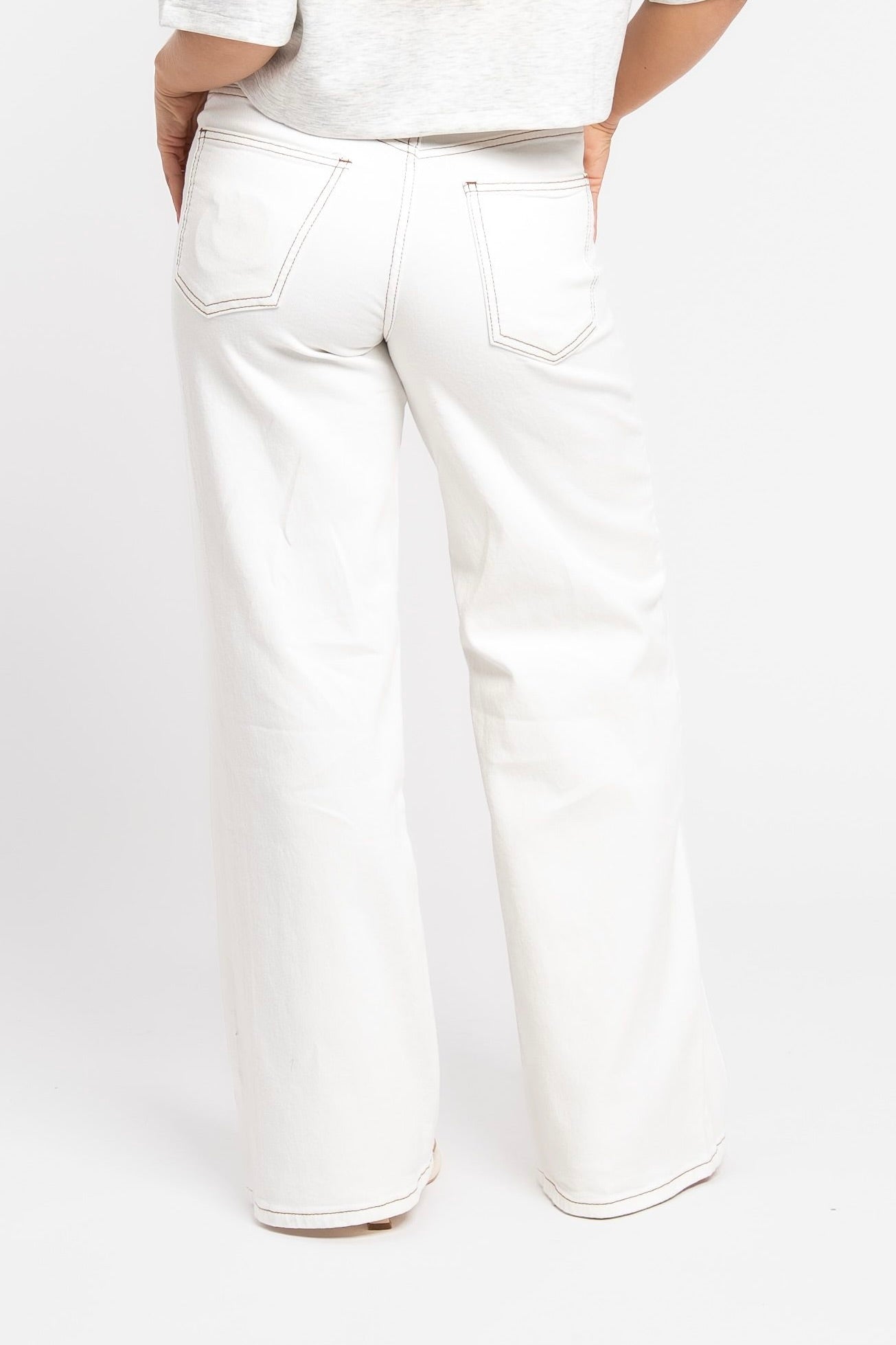 Jeans Wide Leg Stretch Wit 9207-7