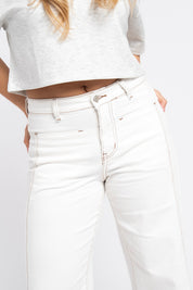 Jeans Wide Leg Stretch Wit 9207-7