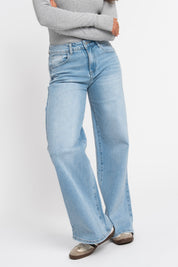 Jeans Wide Leg Stretch Licht Blauw 7386