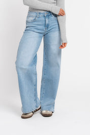 Jeans Wide Leg Stretch Licht Blauw 7386