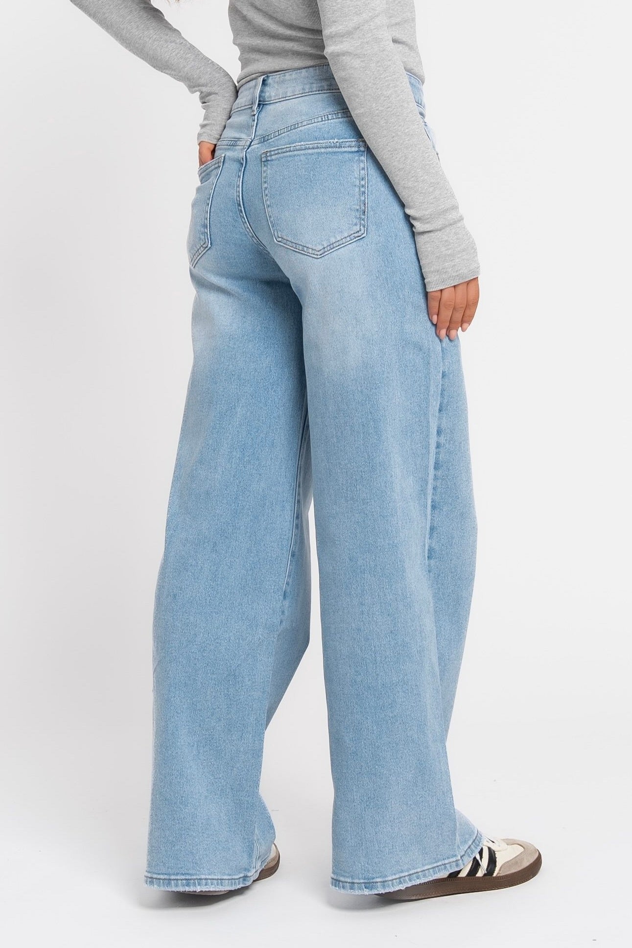 Jeans Wide Leg Stretch Licht Blauw 7386