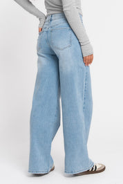 Jeans Wide Leg Stretch Licht Blauw 7386