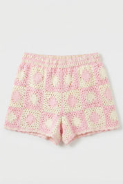 Short Gehaakt Beige/Roze