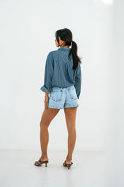 Denim Short Licht Blauw 3502