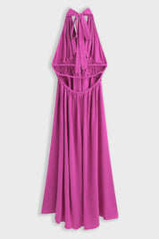 Maxi Jurk Linnen Fuchsia