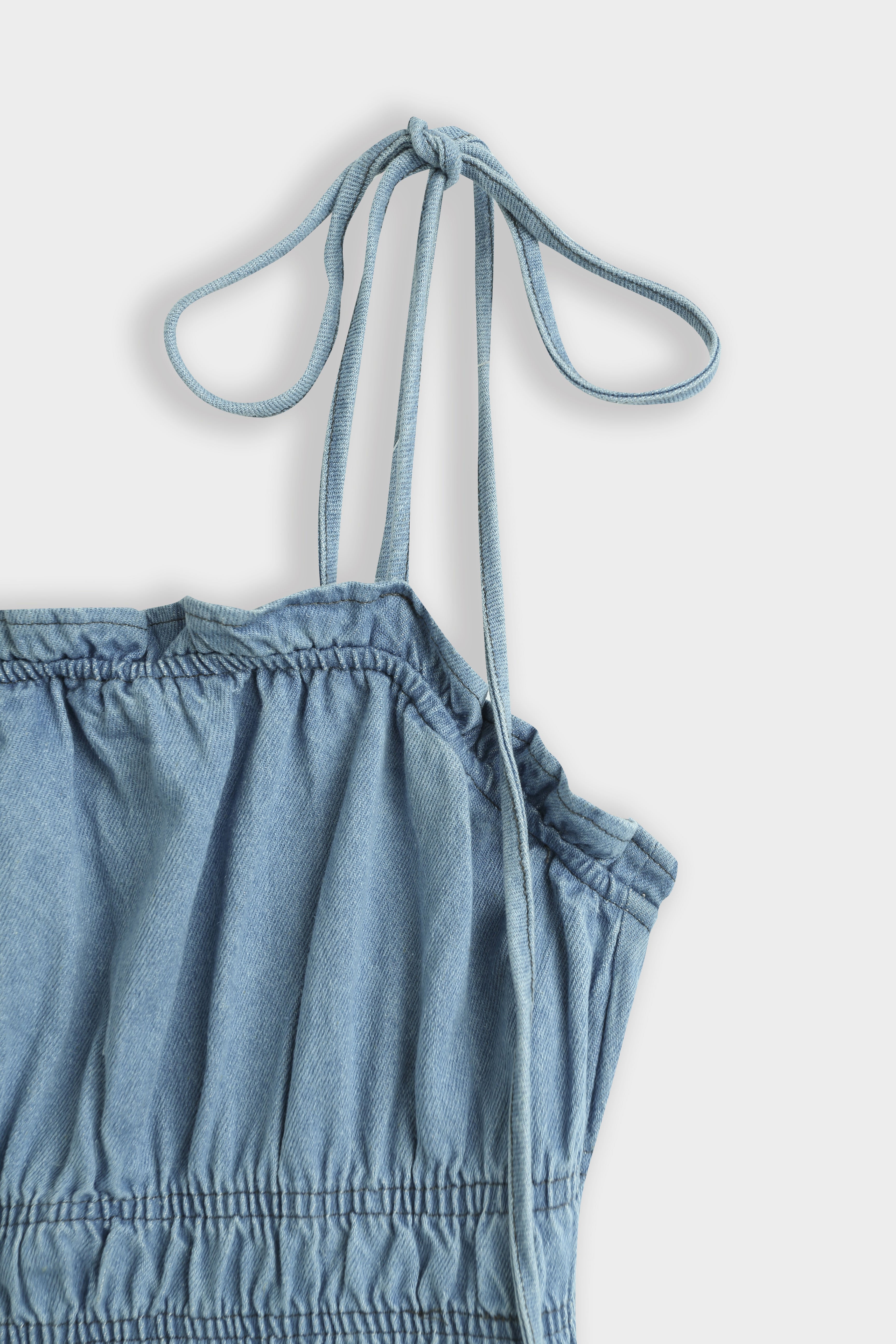 Maxi Jurk Denim Blauw
