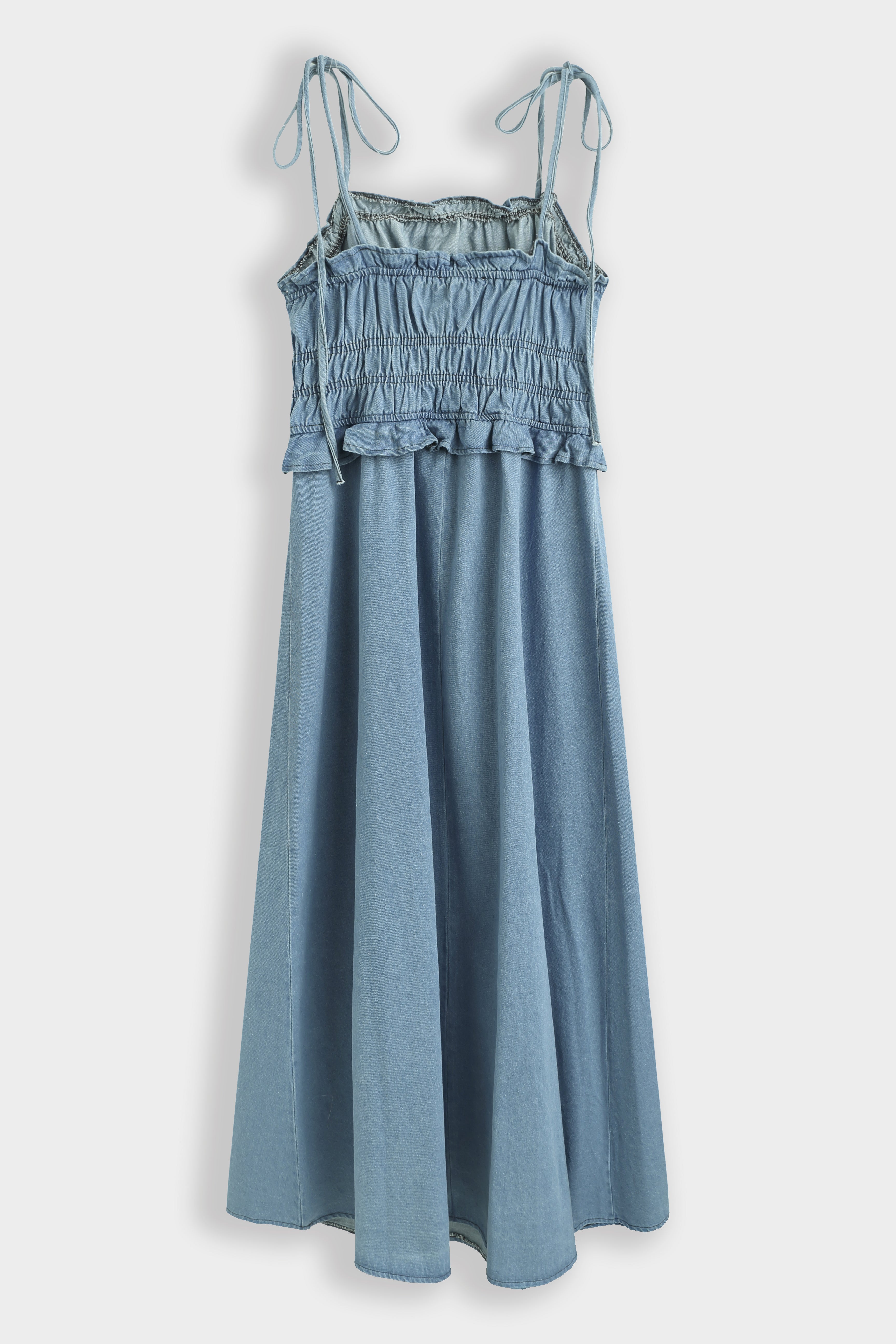 Maxi Jurk Denim Blauw