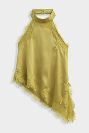 Halter Top Satijn Groen