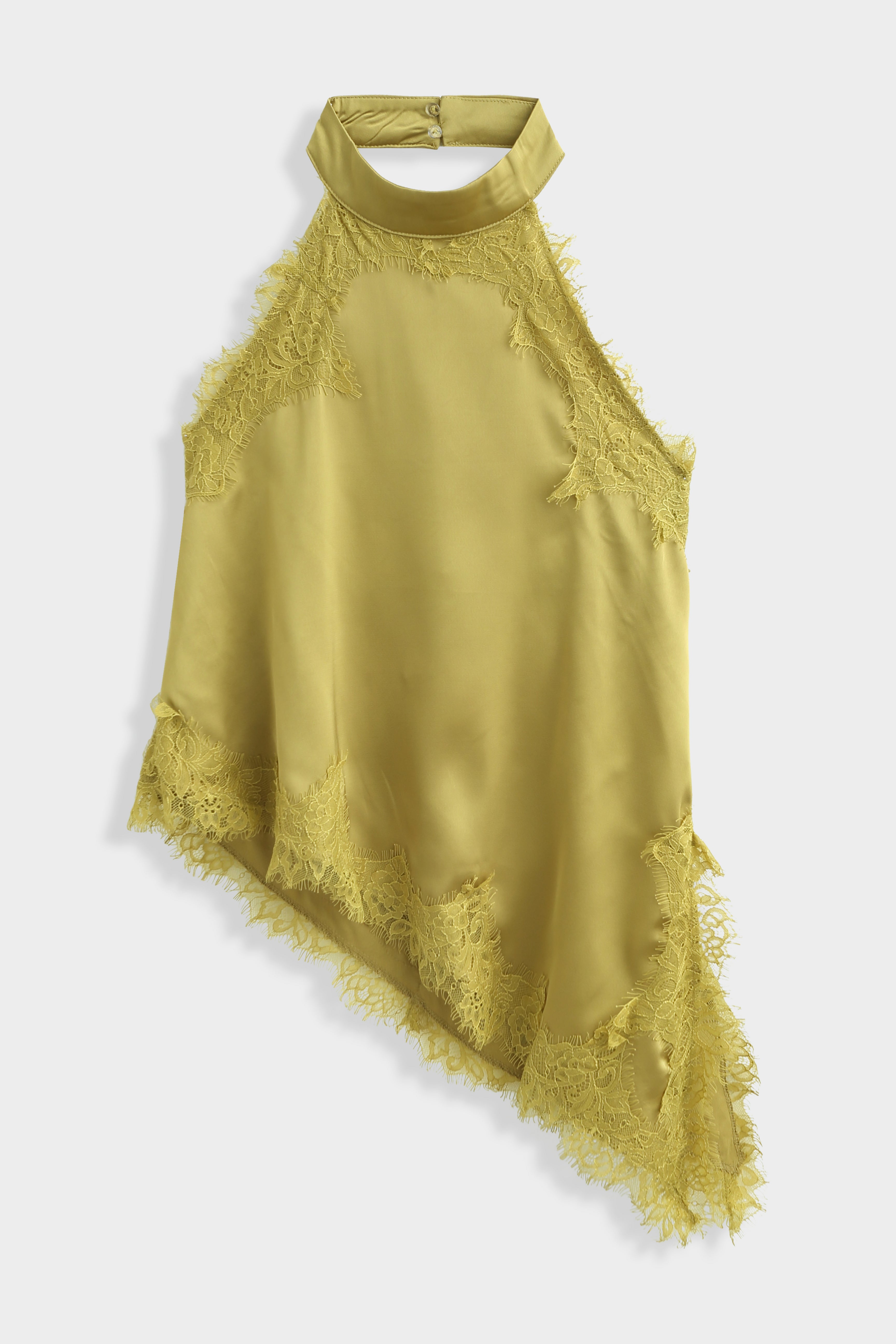 Halter Top Satijn Groen