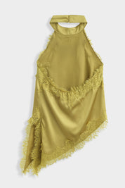 Halter Top Satijn Groen